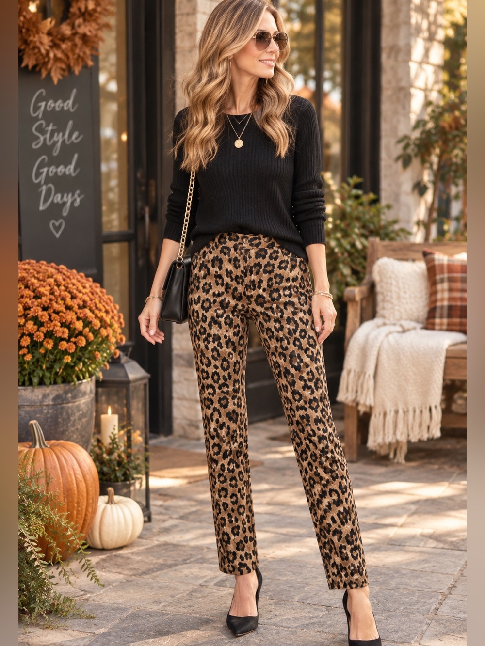 NWT Banana Republic Ryan Leopard Print Slim Straight Pants
Size 8L Animal Print